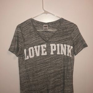 love pink graphic tee